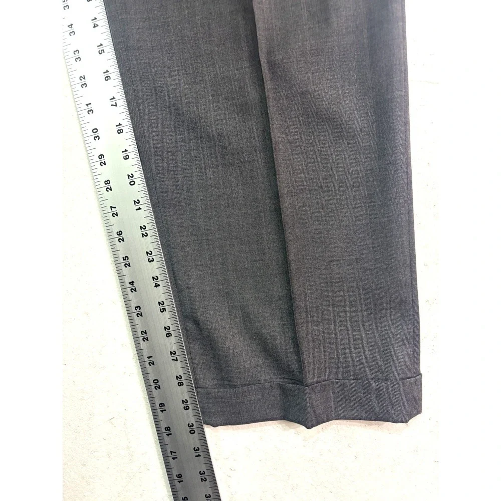 Jos A Bank 43 R 37x30 gray herringbone 2pc Pant‎ Suit Signature Collection Wool